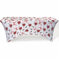 Iceberg 16725 6 ft. Poinsettias Stretch Fabric Table Cover