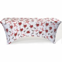 Iceberg 16725 6 ft. Poinsettias Stretch Fabric Table Cover