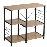 Somdot Baker's Rack 35.4 Inches Utility Double 3 Tier Microwave Stand, Walnut