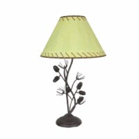 Brown Metal Pine Cone Decorative Table Lamp Cabin Home Decor Rustic Desk Light