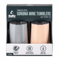 Sully Wine Tumbler - Silver/Pink Champagne Perspective: Main