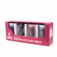 Sully Innovation Double Wall Glitter Wine Tumbler Set