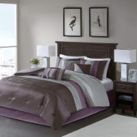 Madison Park Amherst 7 Piece Comforter Set - King - Purple