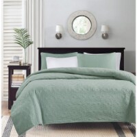 Madison Park Quebec 3 Piece Coverlet Set, Full/Queen, Seafoam