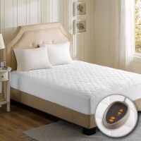 Beautyrest Down 200-Thread Count Cotton Blend Heated Mattress Pad, Twin, White