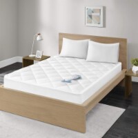 Madison Park - Quiet Nights Waterproof 300 Thread Count Cotton Mattress Pad - Twin XL - White