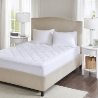 Sleep Philosophy Serenity Waterproof Mattress Pad, Full, White