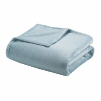 Madison Park Micro Light Blanket, King, Sterling Blue