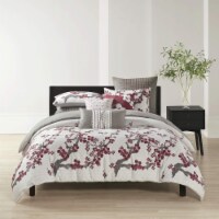 N Natori Cherry Blossom Mini Duvet Set, Full/Queen, Multicolored