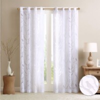 Averil Sheer Bird Window Panel White 84 Panel