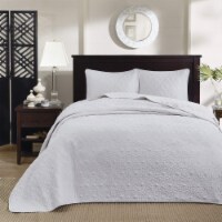 Madison Park Mansfield Reversible Bedspread Set - 3 pc - White