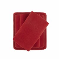 Sleep Philosophy Micro Fleece California 4-PC King Bed Sheets Set, Red