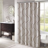 Madison Park MP70-1915 Serendipity Shower Curtain 72x72 Ivory,72x72