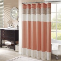 Madison Park MP70-2319 Amherst Shower Curtain 72x72 Coral,72x72