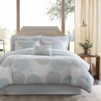 Madison Park MPE10-161 Essentials Knowles Complete Bed & Sheet Set King Aqua,King
