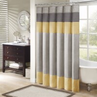 Madison Park MP70-2489 Amherst Shower Curtain 72x72 Yellow,72x72