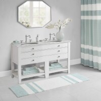 Madison Park MP72-2492 Spa Cotton Bath Rug, 24 x 72 , Aqua