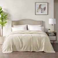 Ink and Ivy INK+IVY Bree Knit Blanket 3-Color Option Ivory King