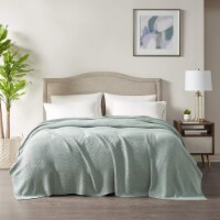 Knit Blanket Aqua/Full/Queen