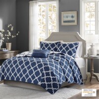 Merritt 4 Piece Reversible Quilt Set with Throw Pillow