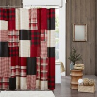 100% Cotton Shower Curtain 72x72/Red