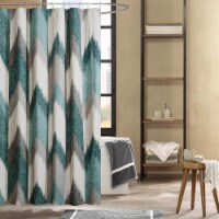Cotton Printed Shower Curtain 72x72 /Aqua