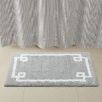 Madison Park Spa Reversible Cotton Bath Mat, Casual Striped Water