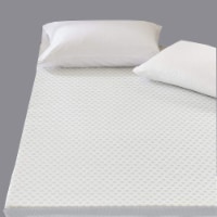 2 Gel Memory Foam Mattress Topper with Cooling Cover White Queen