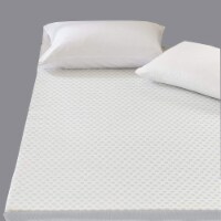 2 Gel Memory Foam Mattress Topper with Cooling Cover White King