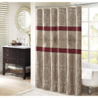 Donovan Embroidered Shower Curtain Red 72x72