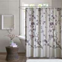 Holly Cotton Shower Curtain Purple 72x72