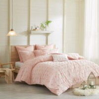 Urban Habitat 100% Cotton Jacquard 7 Piece Comforter Set - King/Cal King - Pink