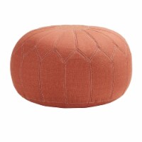 Madison Park Kelsey Round Pouf Ottoman Orange See below See below