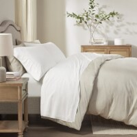 4-PC White Bamboo Bed Sheets - Queen
