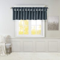 JLA Home INC Emilia Twisted Tab Valance With Beads Teal 50 x 26