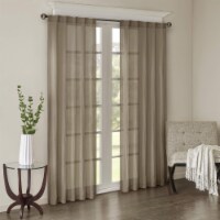 Madison Park Harper Solid Crushed Window Panel Pair Taupe 42 x 84