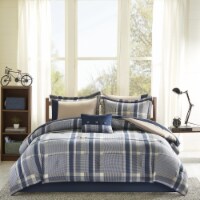 Comforter and Sheet Set Twin/Navy Multi