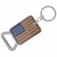Patriotic 48862 Patriotic Dots Candy American Flag Bottle Opener Keychain