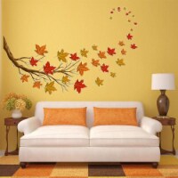 VWAQ Autumn Leaves Wall Decals - Tree Branch Stickers Fall Decorations 37 PCS - HOL23