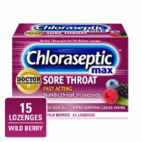 Chloraseptic Max Strength Wild Berries Sore Throat Lozenges Perspective: Main