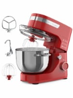 Whall Kinfai Electric Kitchen Stand Mixer Machine with 4.5 Quart Bowl, Red