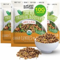BeanVIVO 3-Pack Salad Protein Booster, Organic Lentils & Quinoa with Garlic & Herbs, 5oz Pouc Perspective: Main