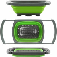 LMF GoBuddy BIG Collapsible Colander 6-Quart, Food Grade Kitchen Colanders -GREEN