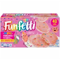 Funfetti Frozen Unicorn Pink Mini Buttermilk Pancakes with Candy Bits