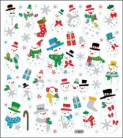 Sticker King Stickers-Glitter Snowmen