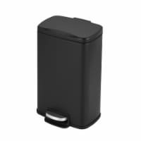 Innovaze 1.3 Gal./5 Liter Rectangular Matt Black Step-on Trash Can for Bathroom and Office