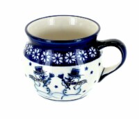Blue Rose Polish Pottery Frosty Friend Bell Shaped Mug