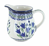 Blue Rose Polish Pottery Blue Tulip Small Pitcher