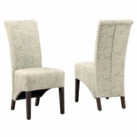 Pemberly Row Dining Chair in Vinage French Print (Set of 2)