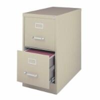 Steel 2 Drawer Letter File Cabinet in Putty Brown-Scranton & Co